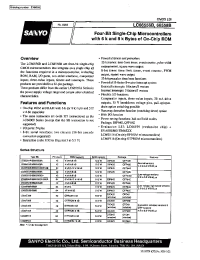 Datasheet LC66512B manufacturer Sanyo